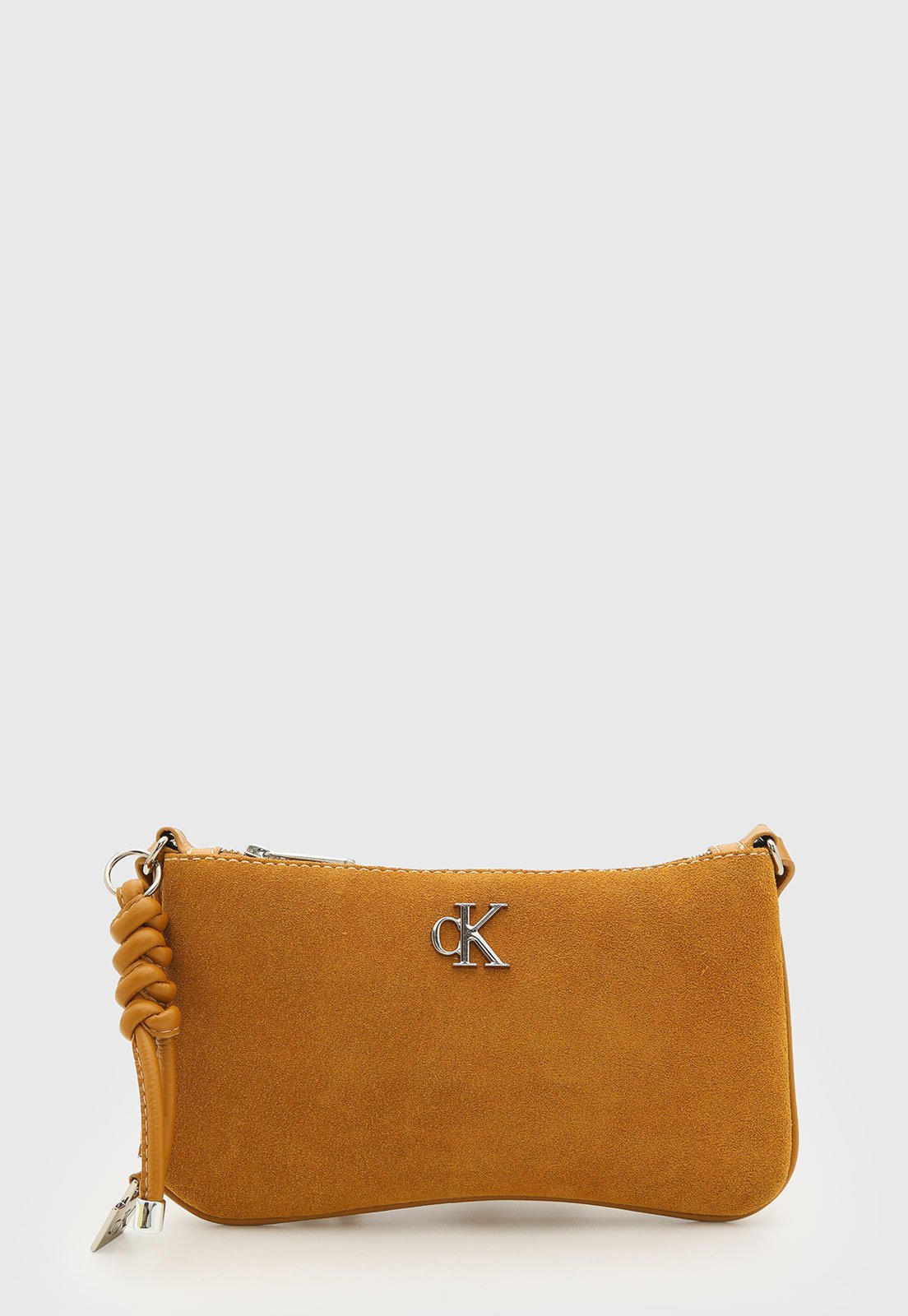 Bolsa Feminina Calvin Klein Alça Trançada Couro Amarela