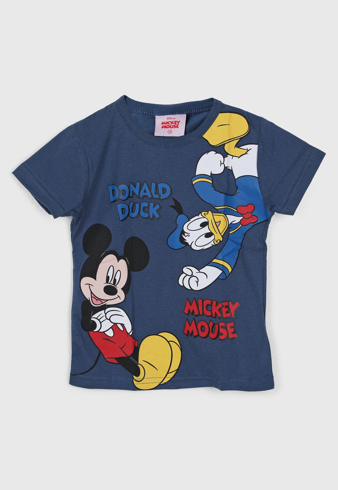 Camiseta Brandili e Disney Mickey Mouse e Pato Donald Azul Marinho