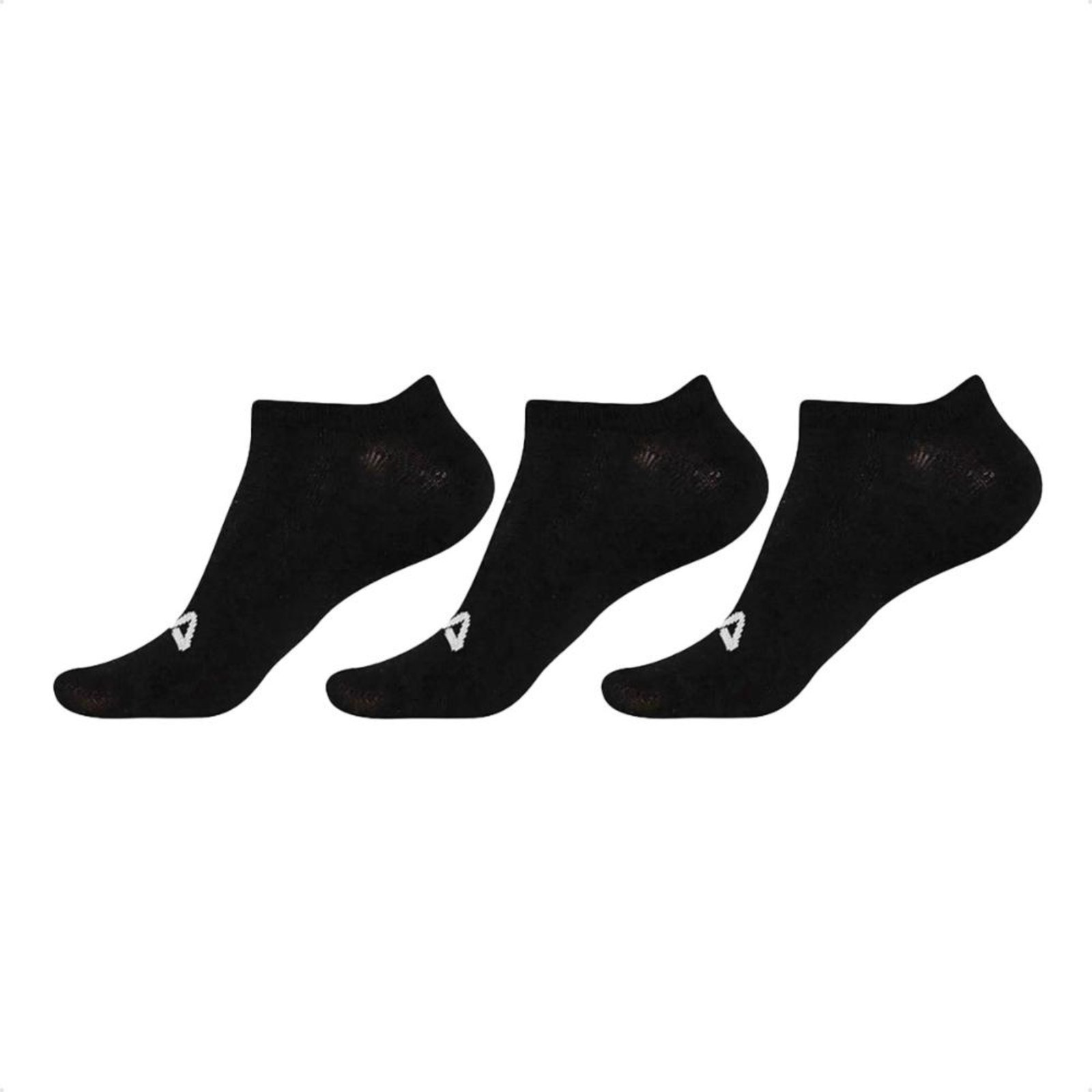 Vista 3 Kit Meia Fila Tripack Lisa Cano Curto preto Fila preto