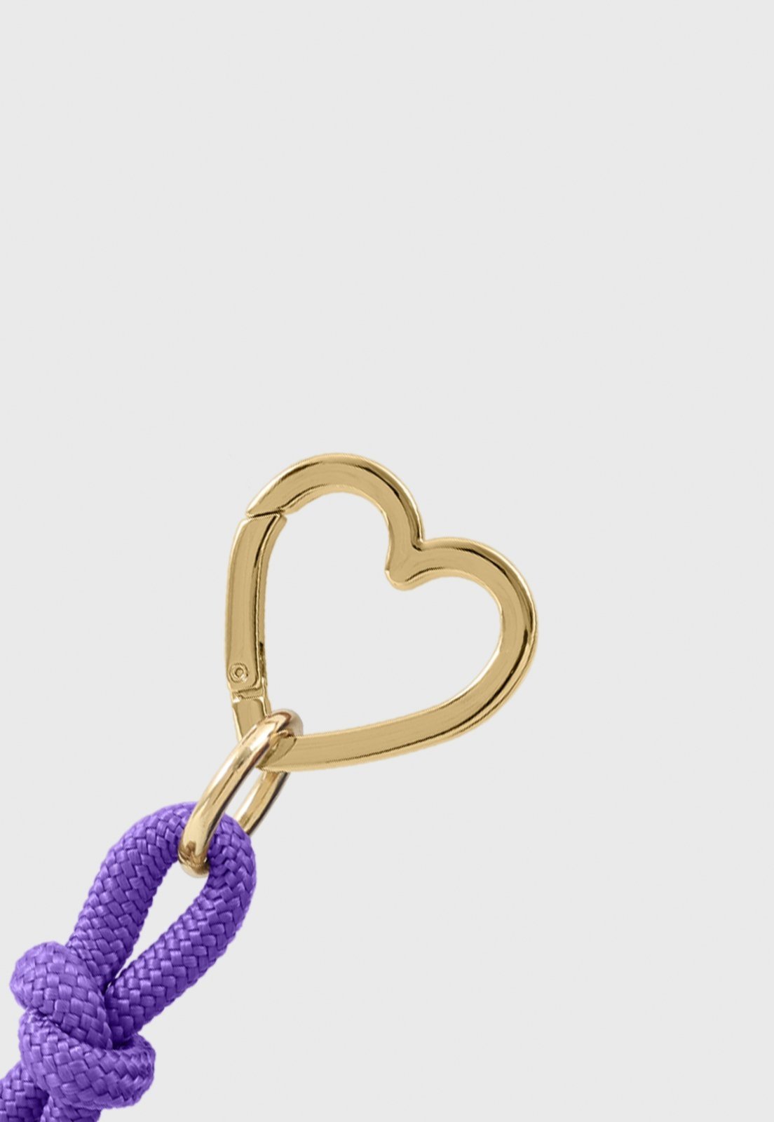 Vista 3 Chaveiro Charm de Bolsa Mariart Mosquete Coração Violeta lilás violeta Mariart lilás violeta