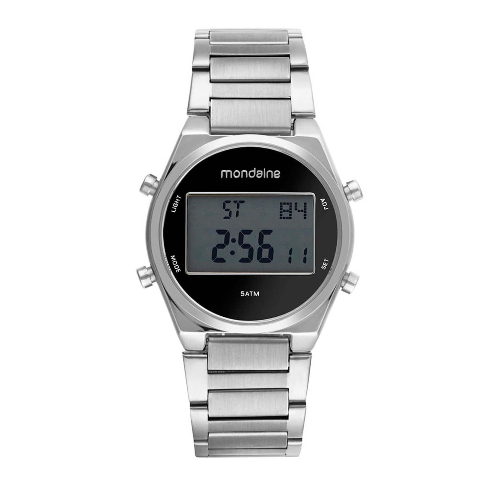 Relógio Masculino Digital Casual Prata Mondaine