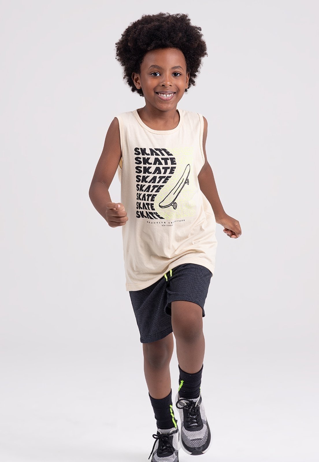 Infantil – Conjunto Regata Web Skaterboard Off-White