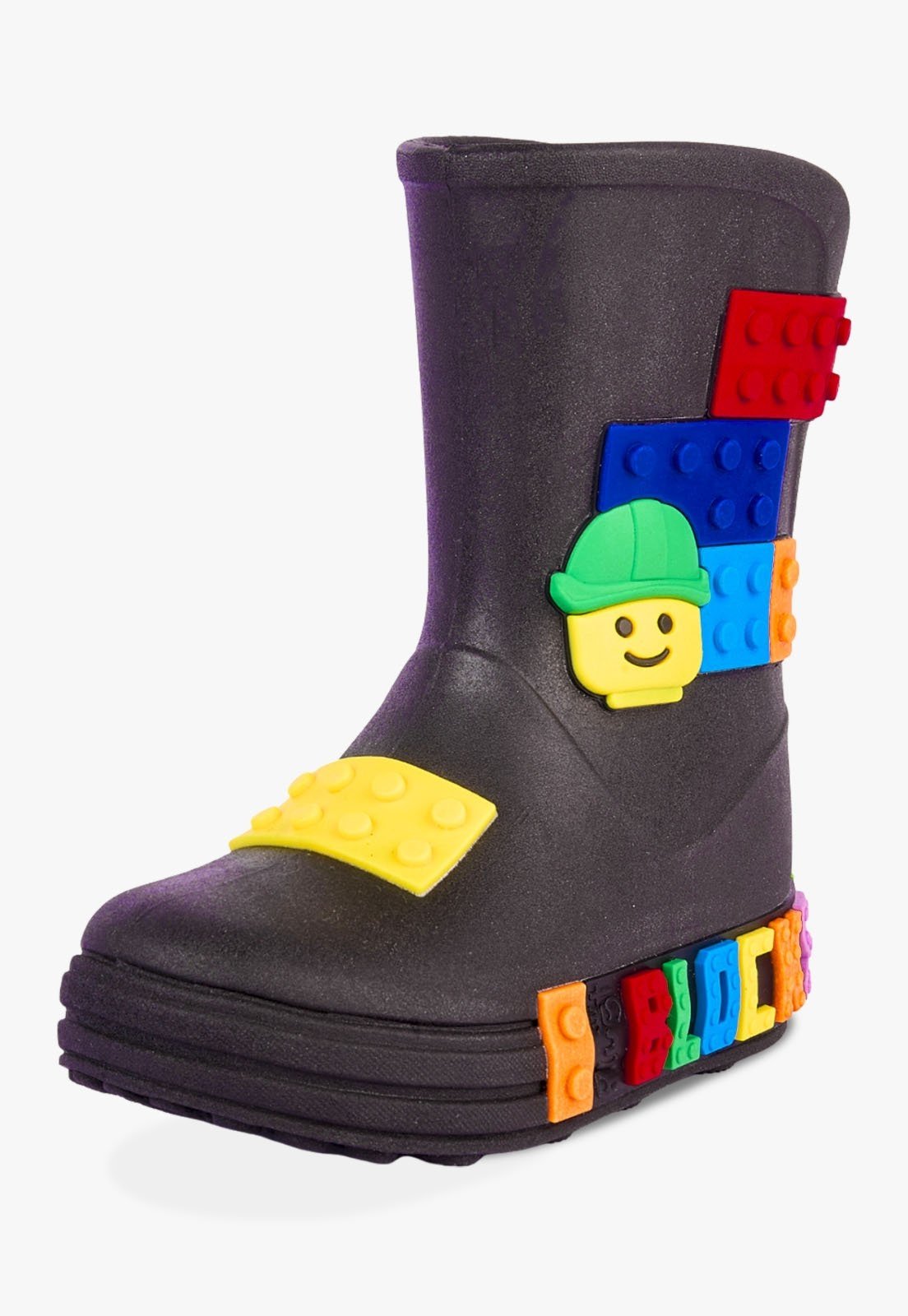 Infantil - Galocha Bota Plugt Menino Blocks Preto