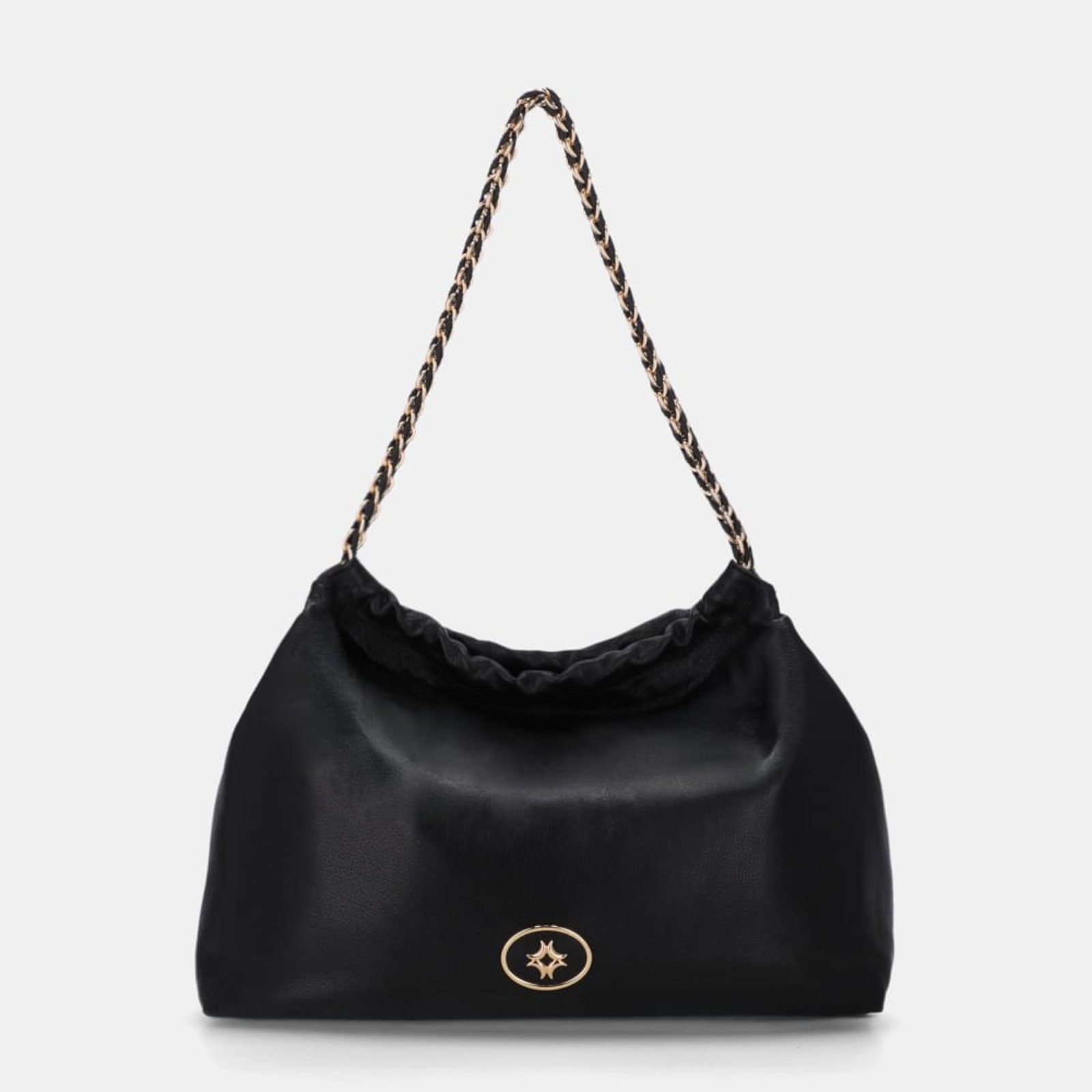 Bolsa Hobo Grande Saara Preto - 2000960 Luz da Lua
