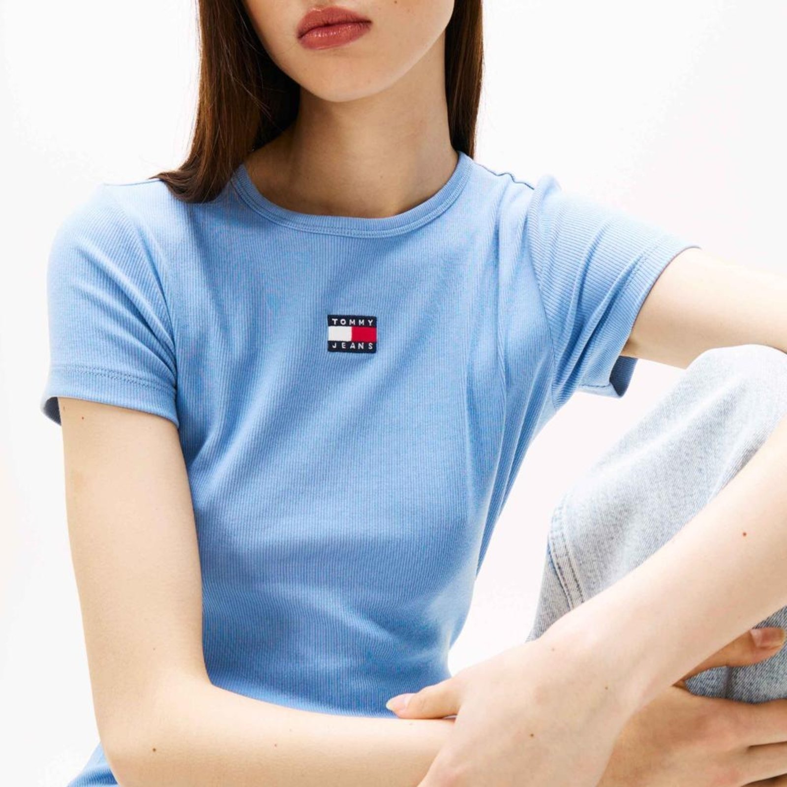 Vista 3 Camiseta Slim com Logo Tommy Jeans - EGG preto Tommy Jeans preto