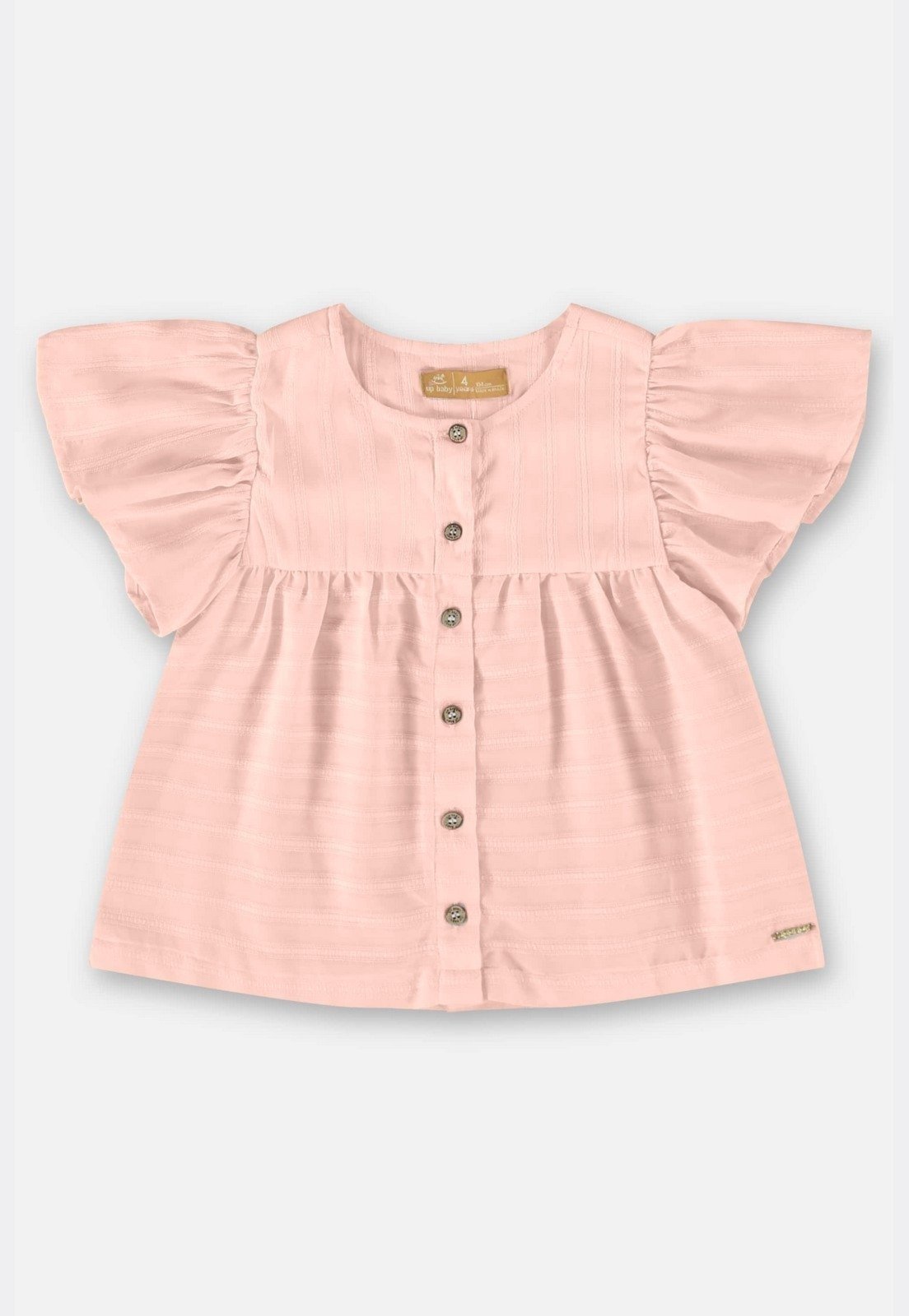 Vista 3 Infantil - Bata para Menina em Cotton Up Baby rosa Up Baby rosa