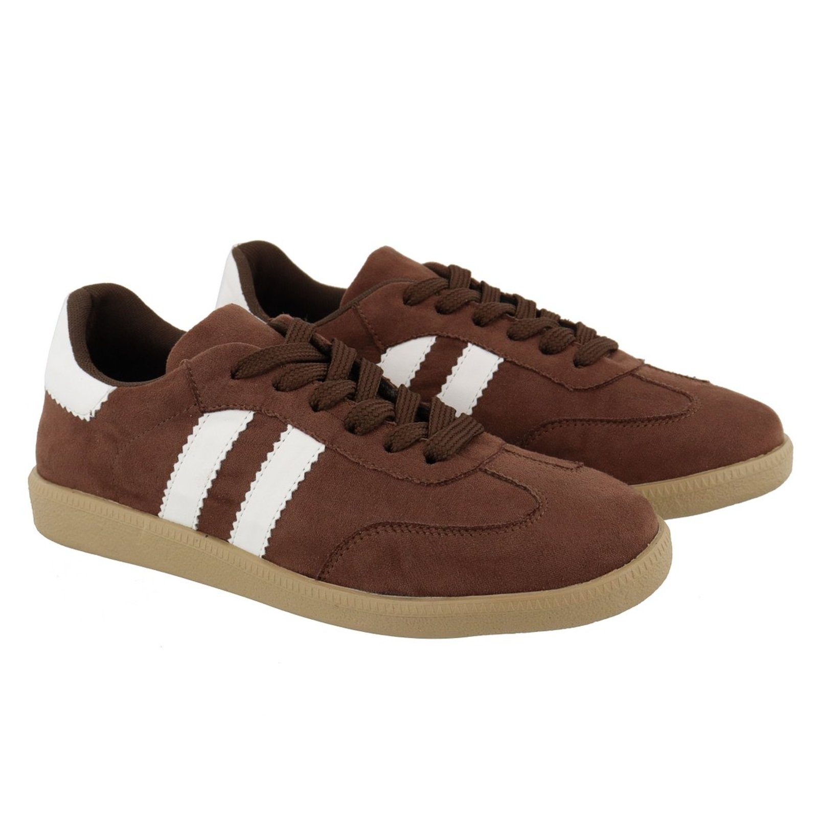 Tênis Feminino Casual Retro Estiloso e Confortável Lançamento Marrom