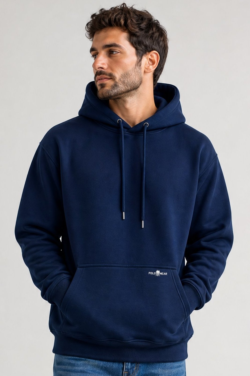 Blusa Moletom Canguru Confortável Polo Wear Marinho