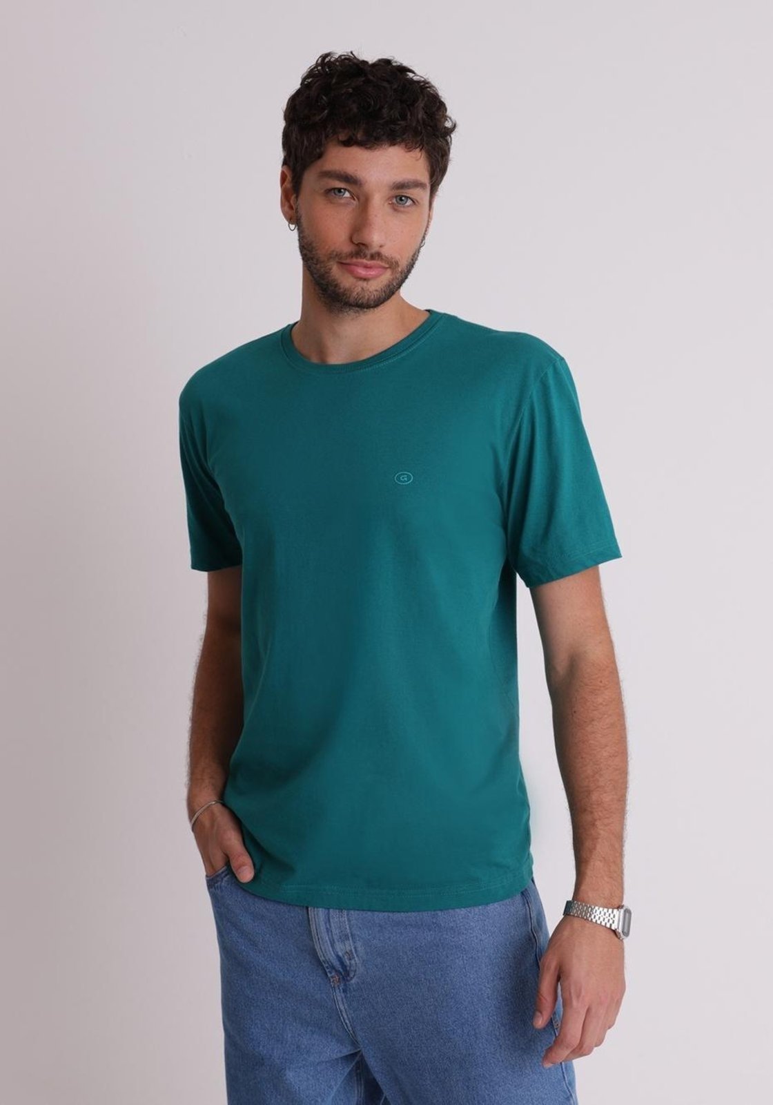Camiseta básica espinafre Gang 100% Algodão conforto