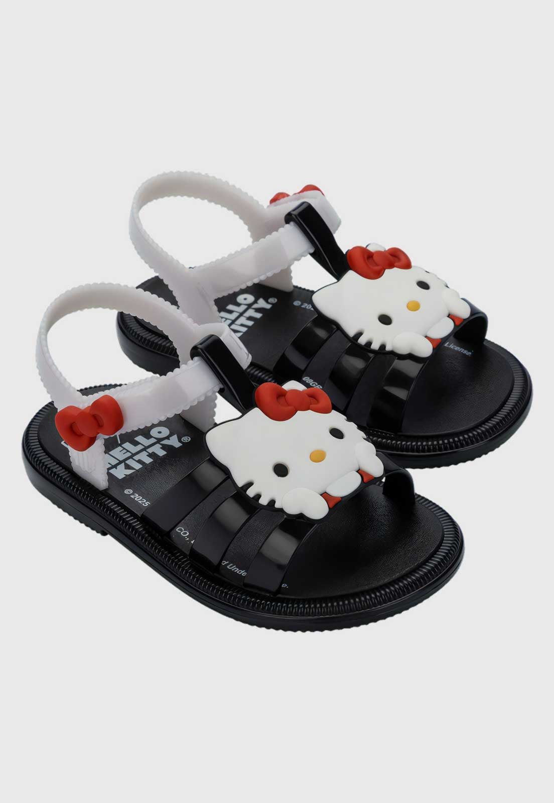 Infantil – Sandália Mini Melissa Hip Hello Kitty Preta