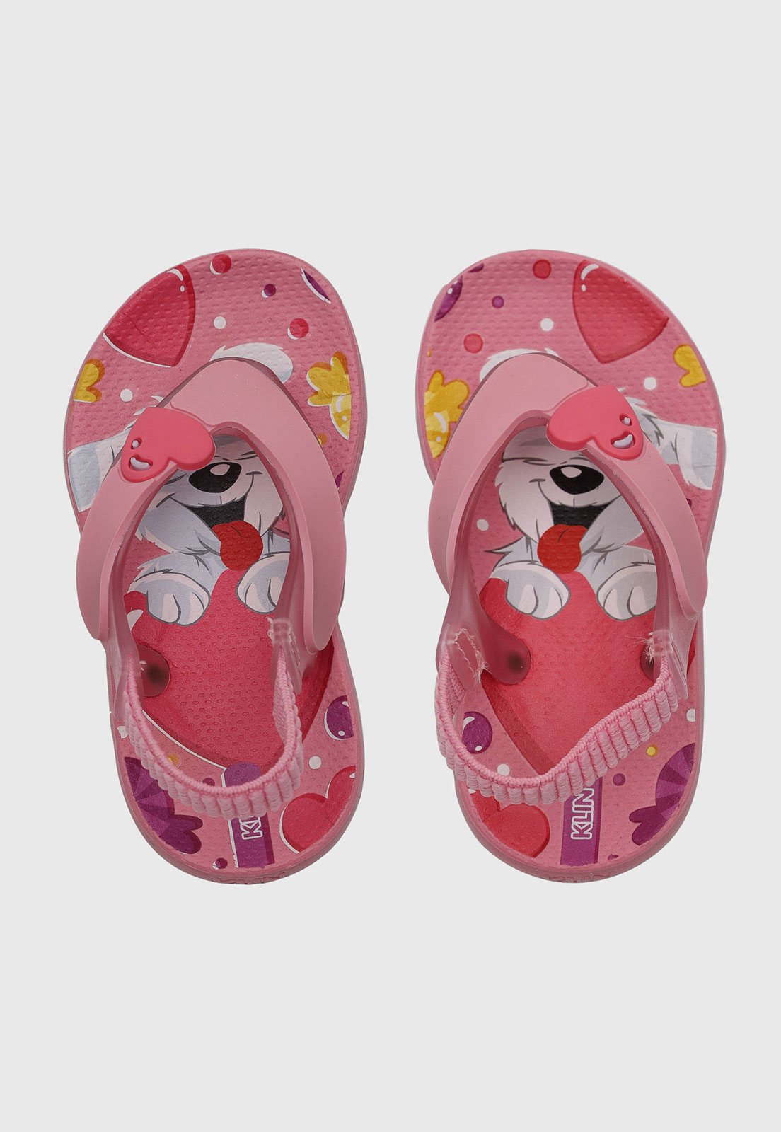 Infantil - Chinelo Klin Estampa Coração Rosa