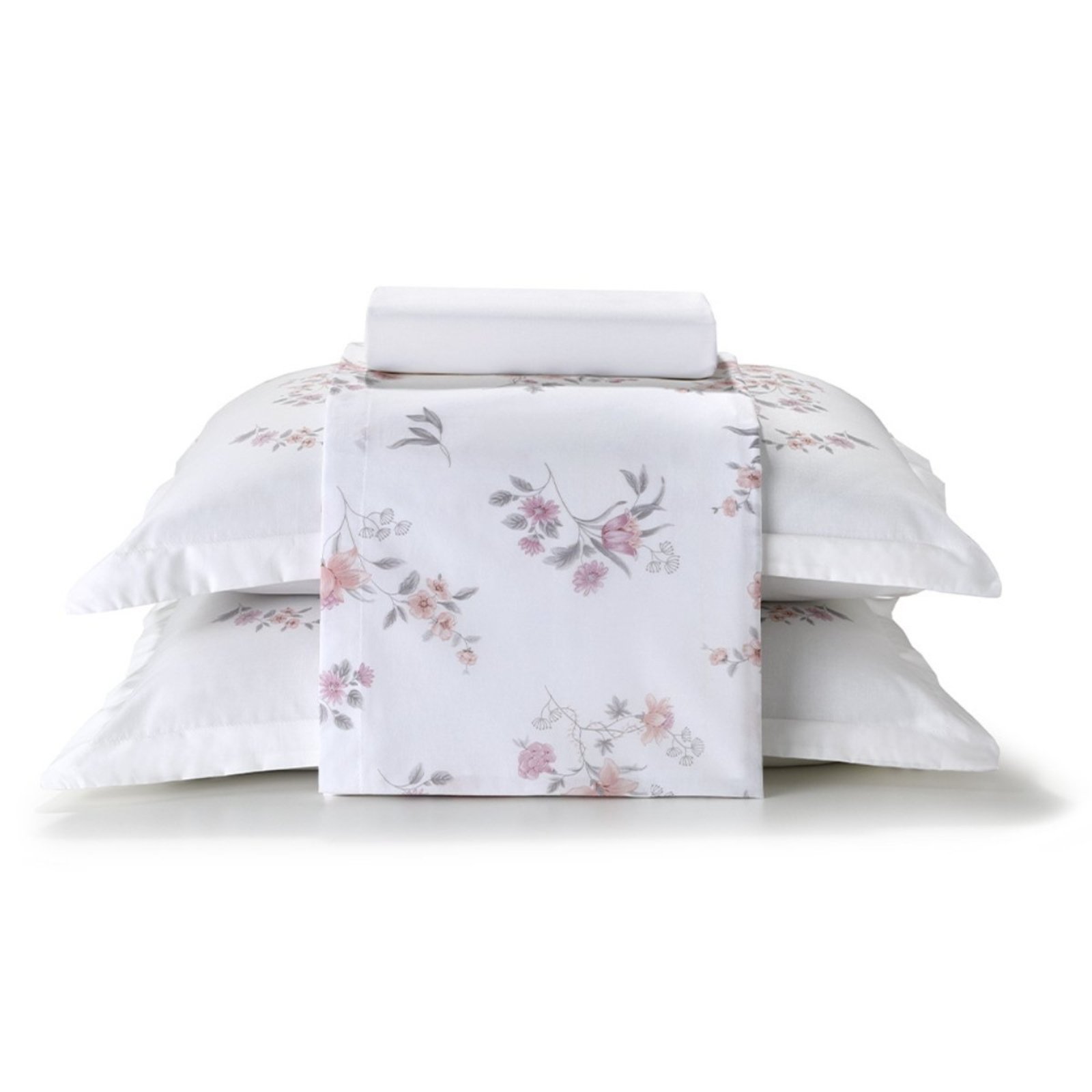 Jogo Cama Casal 180 Fios Dohler Algodão Uni Malu Branco