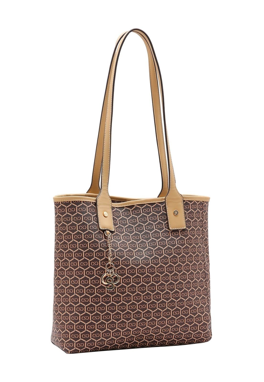 Bolsa Feminina Chenson New Monograma Dupla Face Kit 3 Peças 3485428 Café