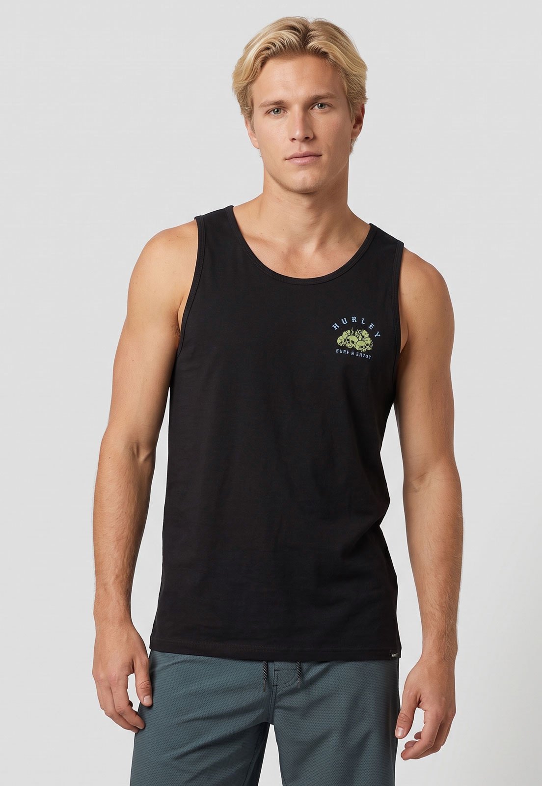Regata Masculina Hurley Sea Monster Preta