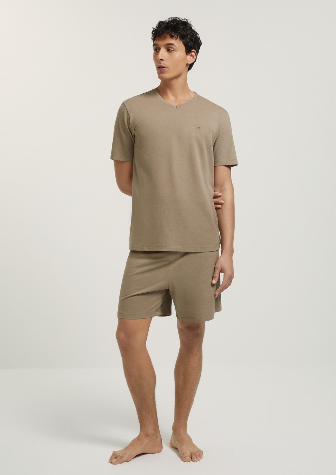 Pijama Curto Masculino Em Piquet Hering