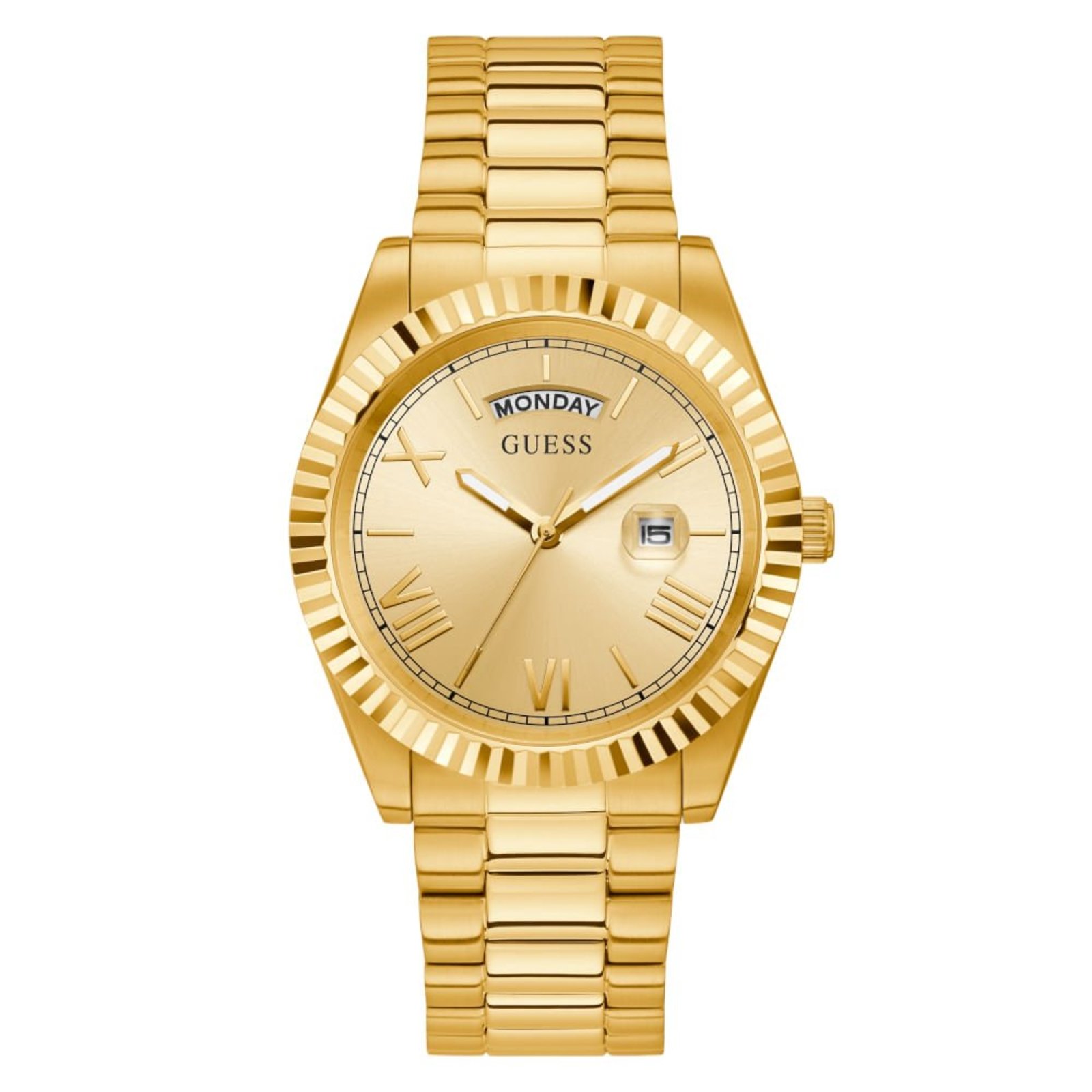 Relógio Guess Masculino Calendário Dourado Guess