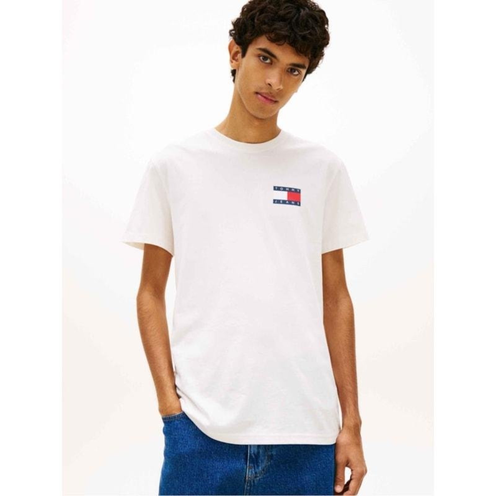 Camiseta Bandeira Clássica Tommy Jeans Branco