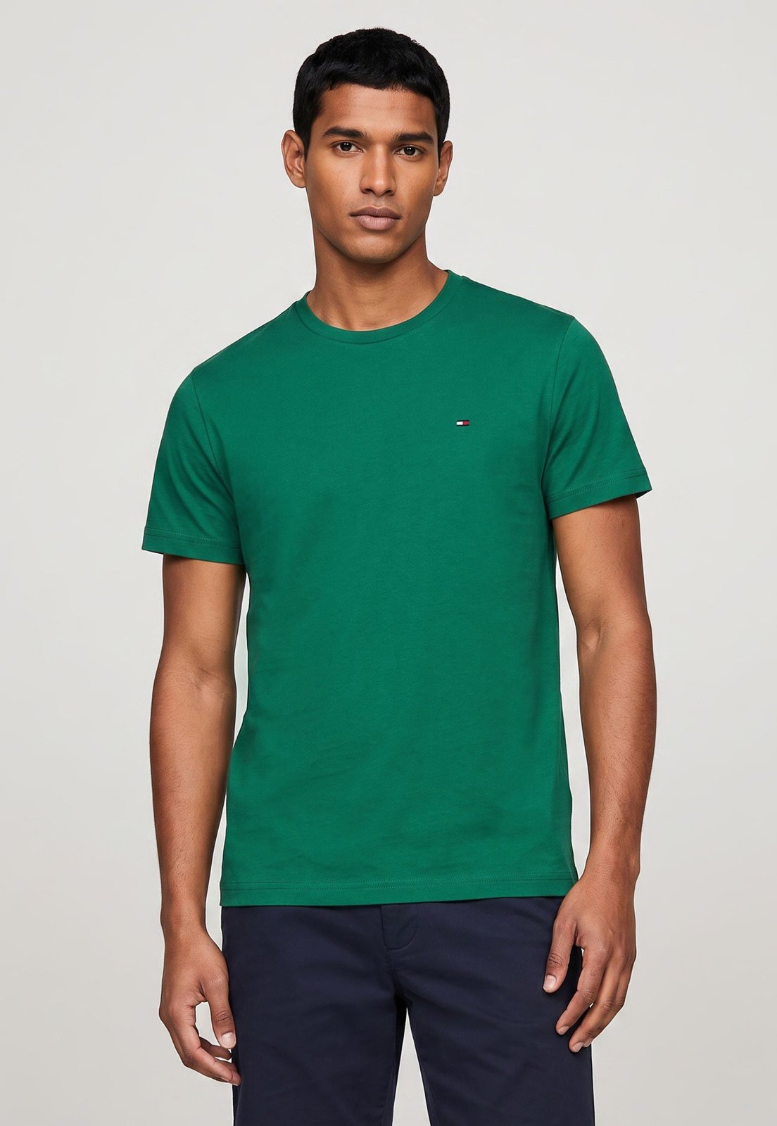 Camiseta Masculina Tommy Hilfiger Gola Redonda Verde