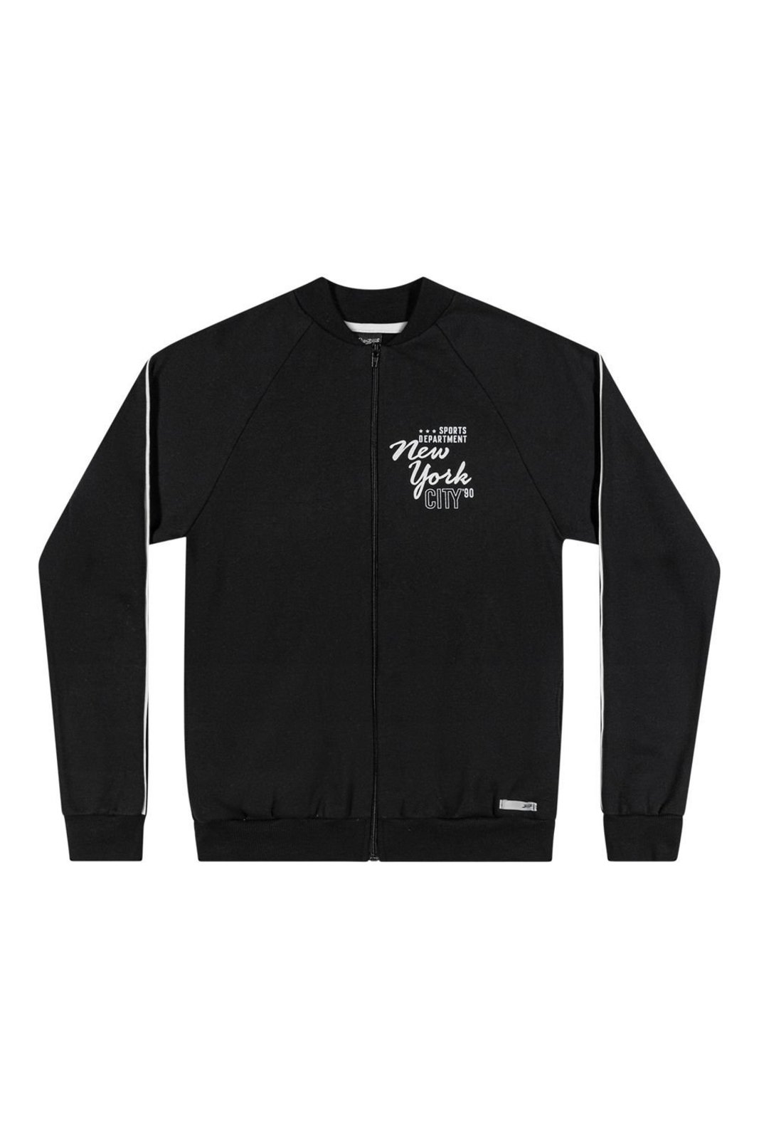 Infantil - Jaqueta Juvenil Menina Raglan Beats Preto