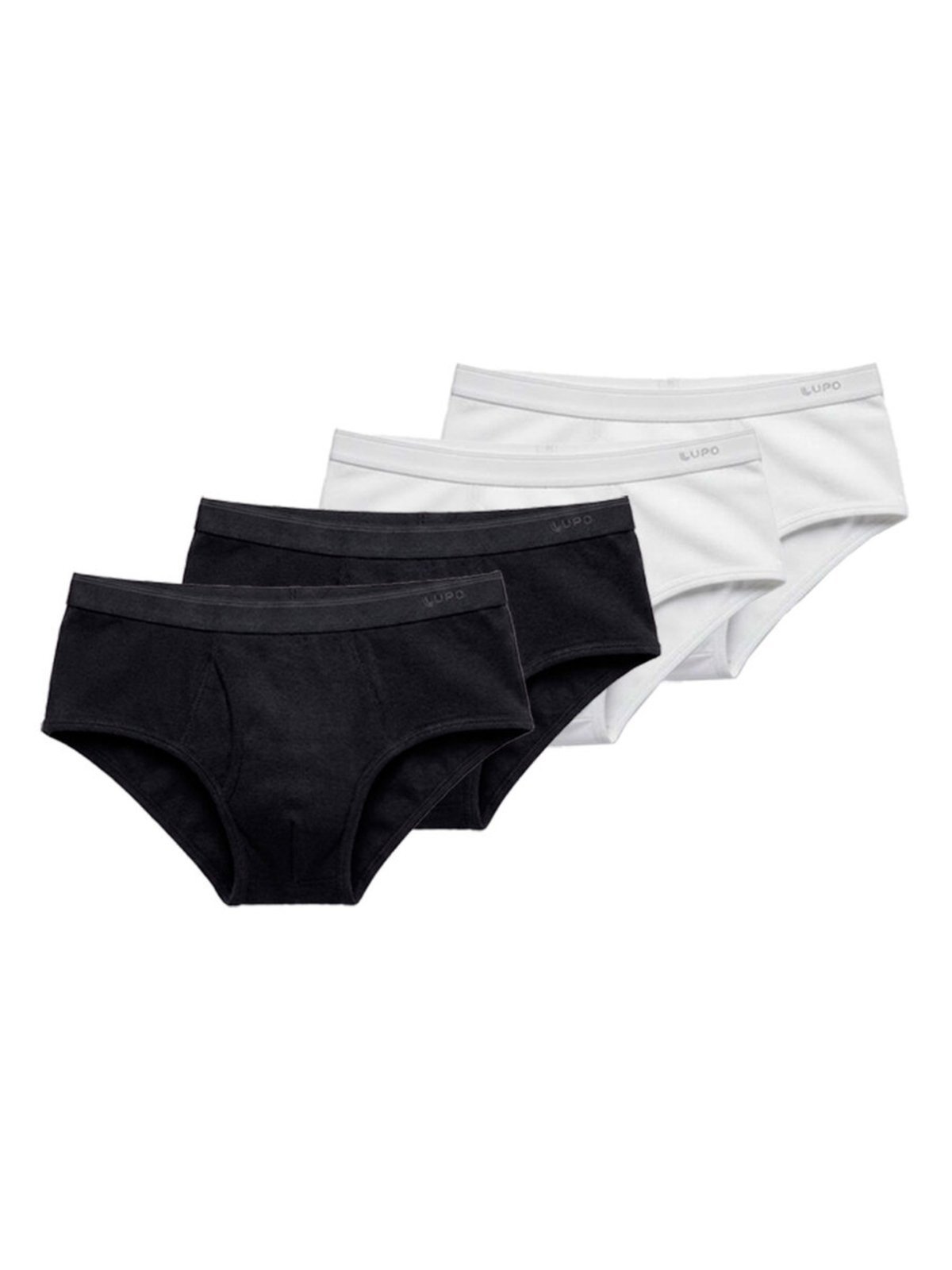 Kit com 4 Cuecas Slip Lupo com Abertura 546-003