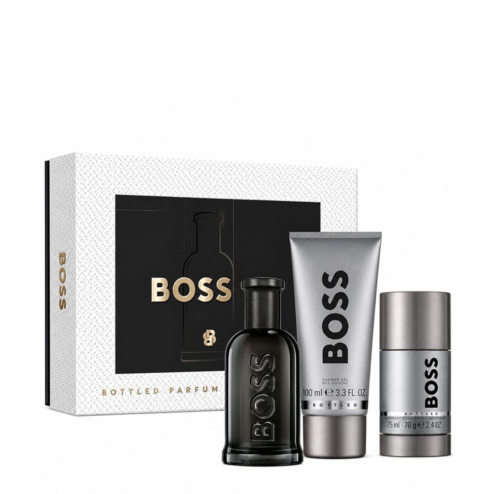Kit Hugo Boss Bottled Masculino Edp 100ml + Gb 100ml + Db 75ml