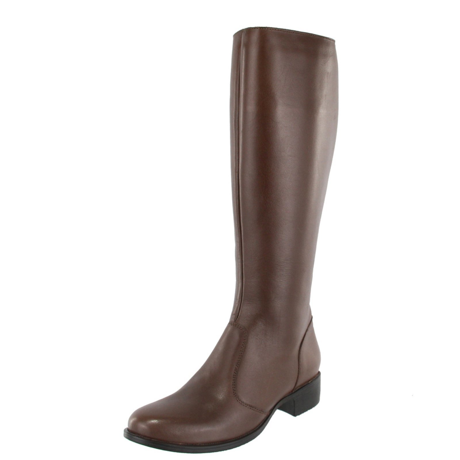 Bota Basica Montaria Couro Cano longo Liza Lançamento Agnes Veronez Chocolate