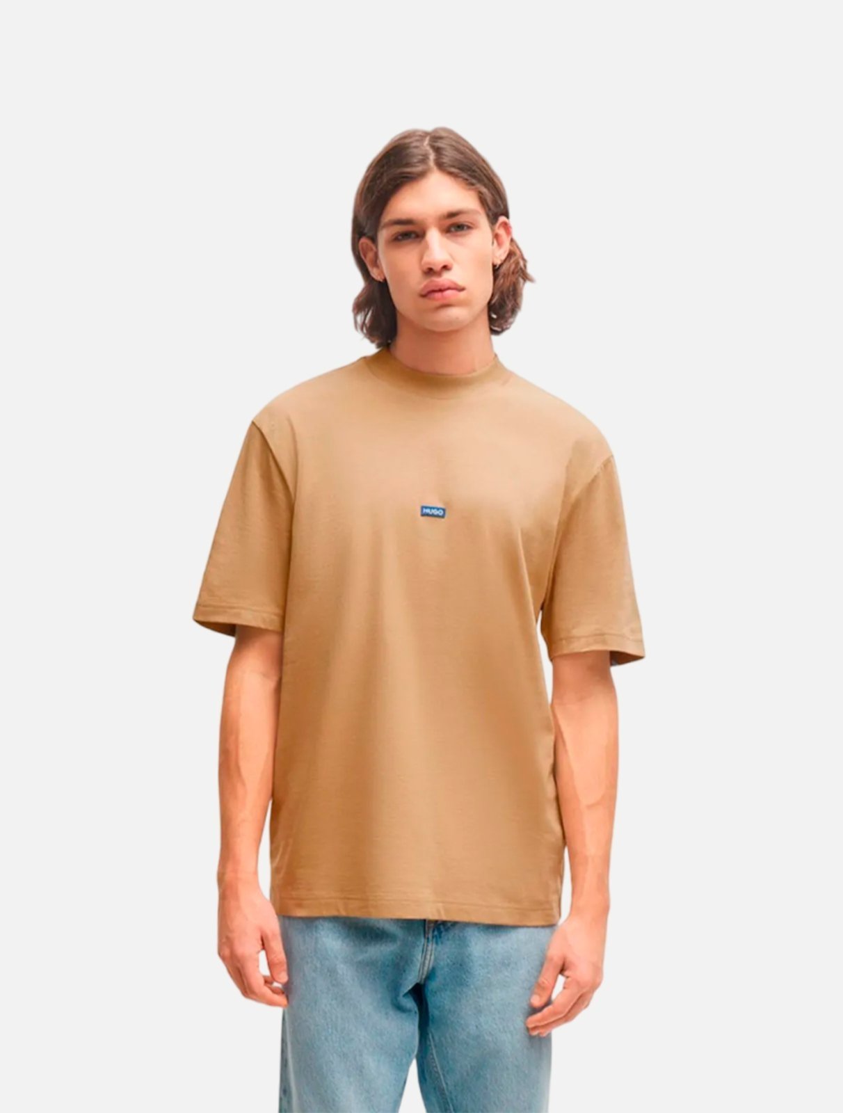 Camiseta Hugo Boss Masculina Regular Nieros Bege