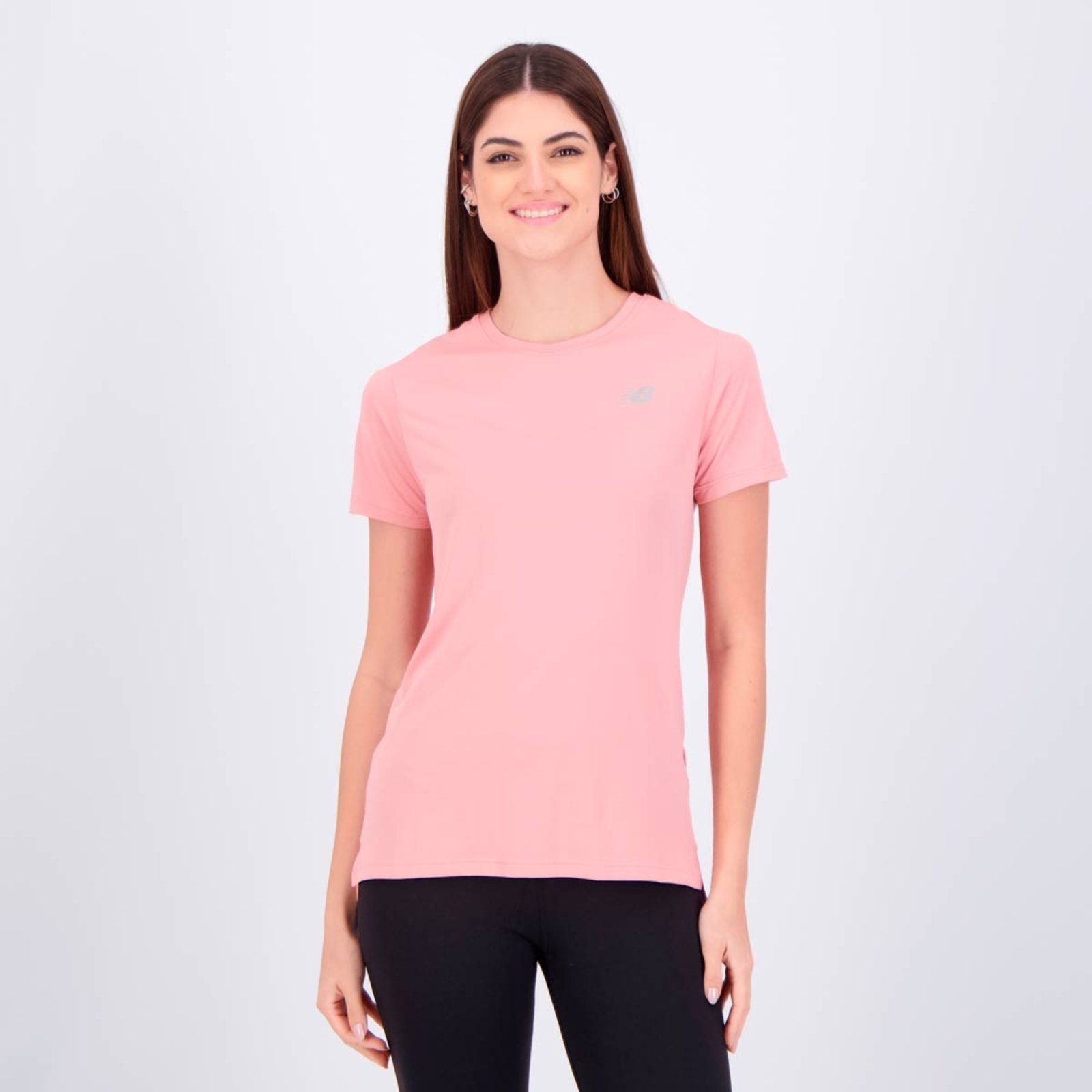 Camiseta New Balance Sport Essentials Feminina Rosa