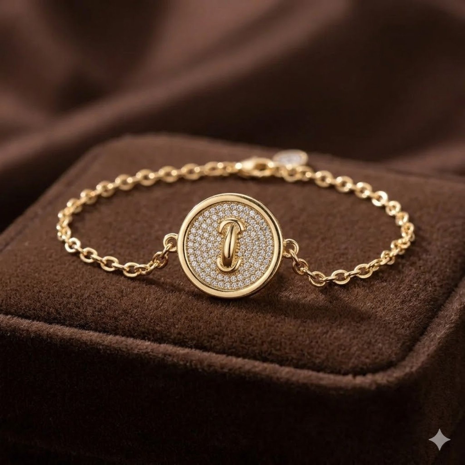 Infantil - Pulseira Mini Elos com Pingente Botão Semijoia Banhado a Ouro 18K Ania Store