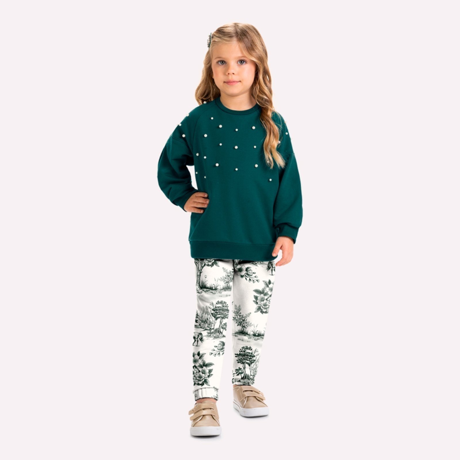 Infantil - Conjunto Menina com Pérolas Milon