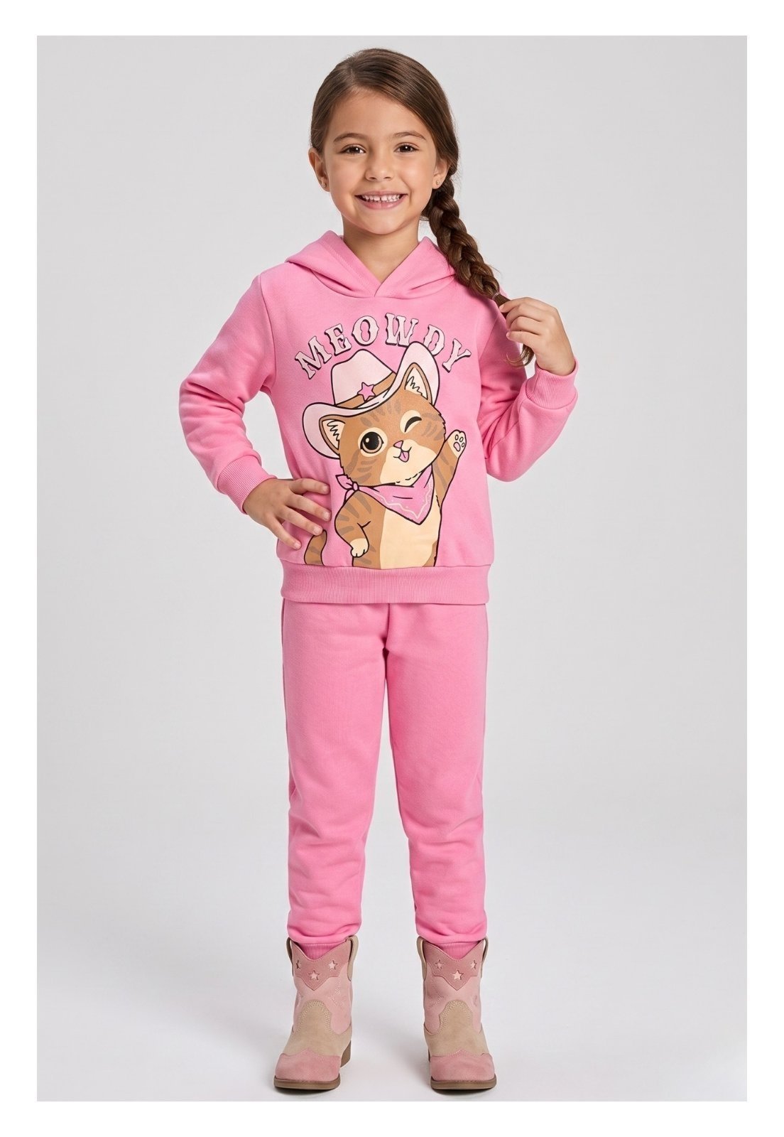 Infantil - Conjunto Bem Vestir Feminino Gatinho Cowgirl