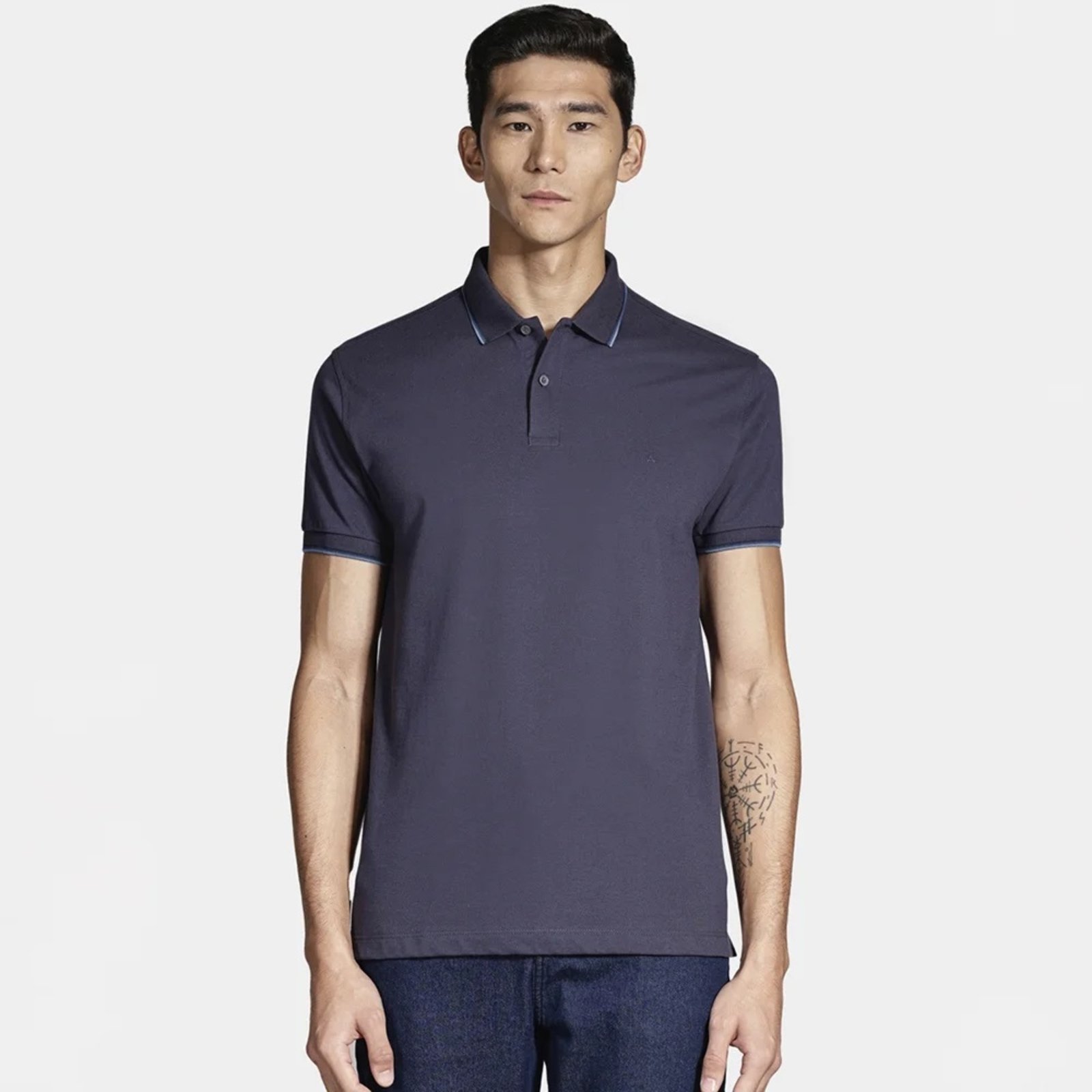 Camisa Polo Aramis Basica 4 Frisos Ou25 Marinho Masculino