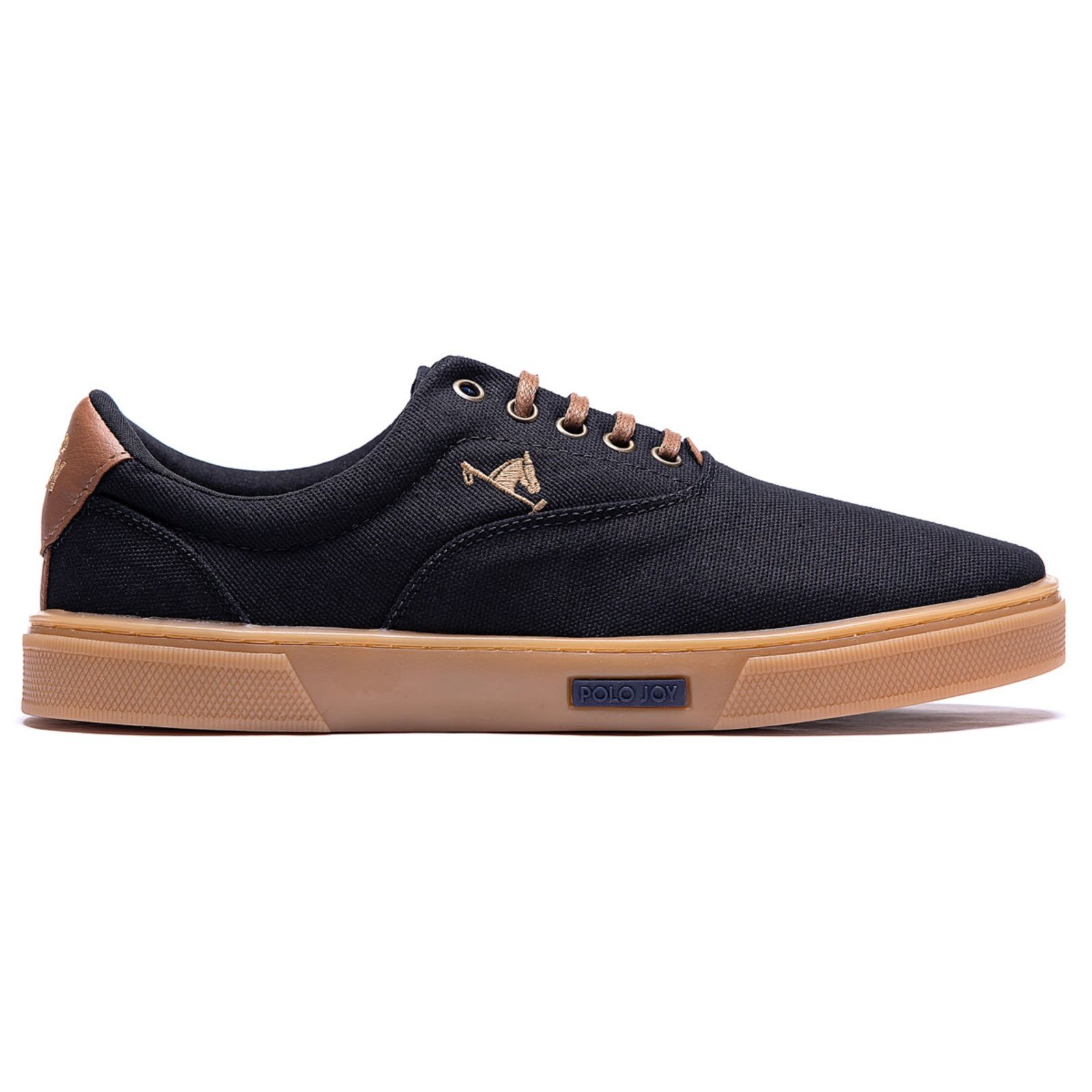 Sapatênis Masculino Tenis Polo Joy Casual Todos Tamanhos Preto Latex