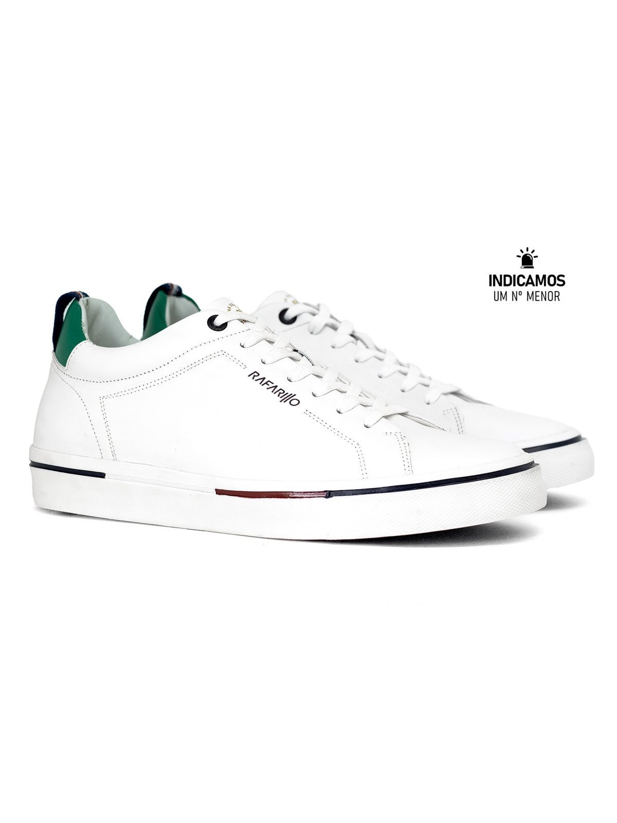 Tênis Rafarillo Alth Aumenta Altura 7cm Couro Conforto Branco