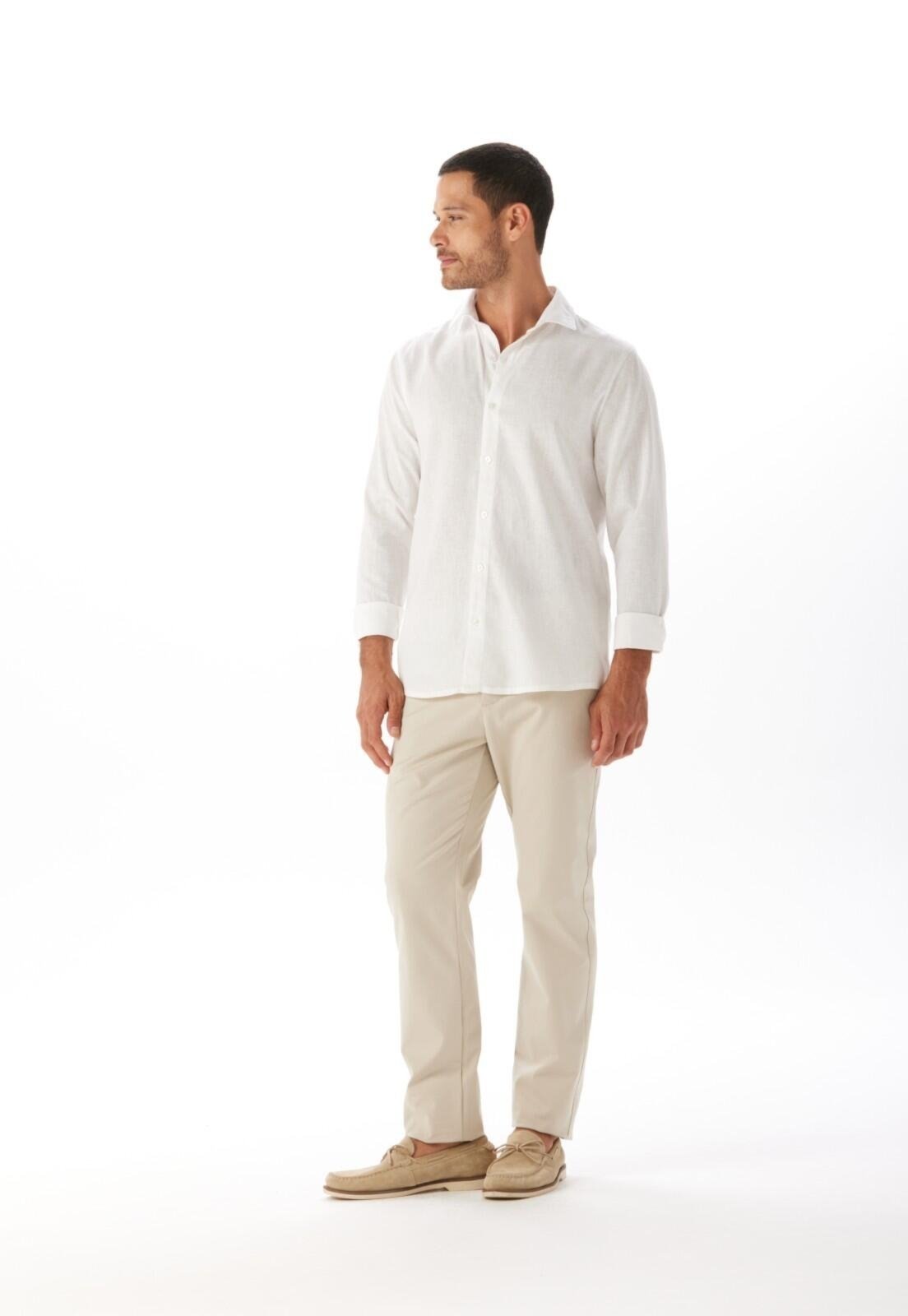 Calça Slim Moovexx Algodão Egípcio – Bege – 38