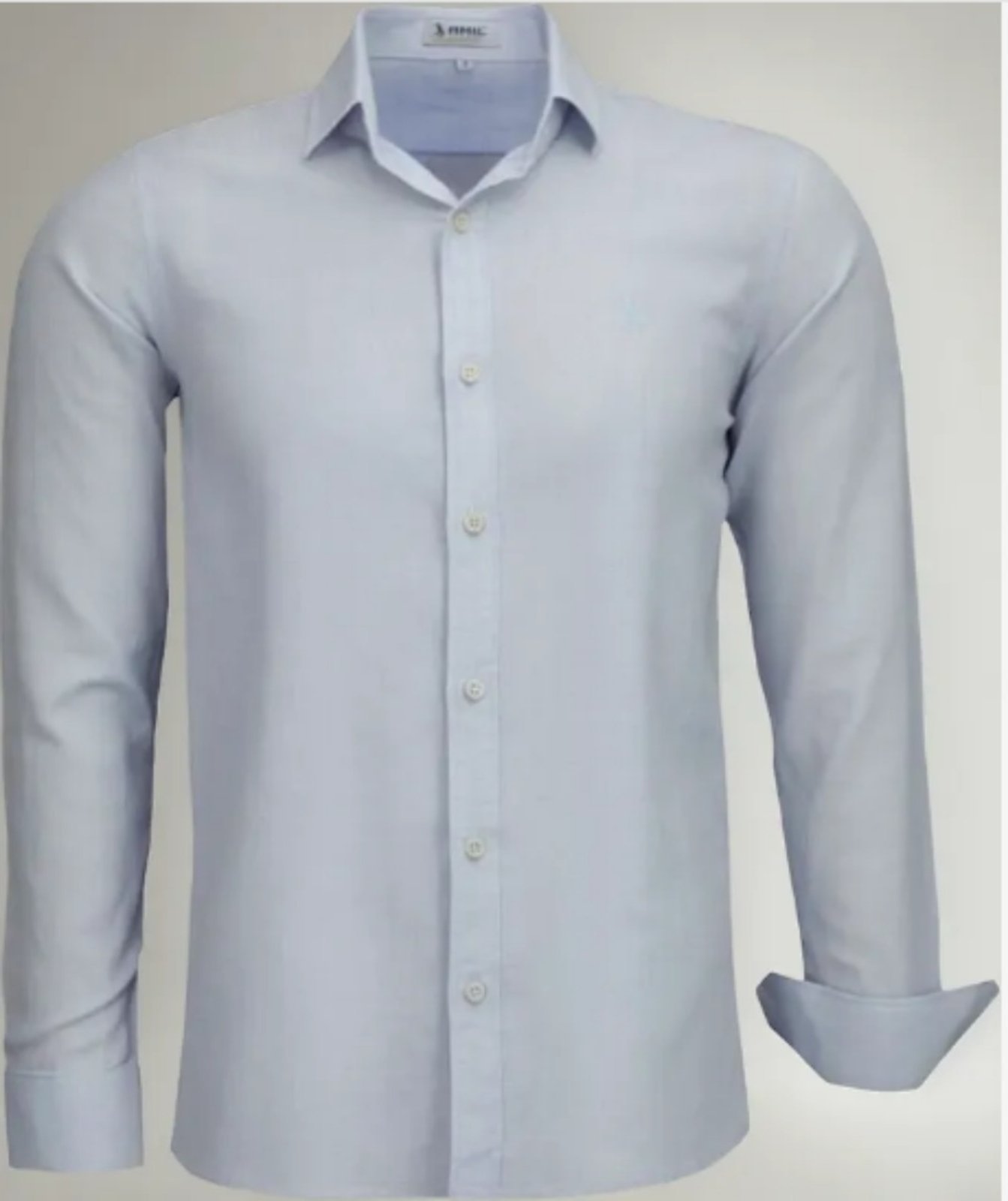 Camisa Amil Casual Desert Comfort Algodão Com Linho Manga Longa Luxo Cinza