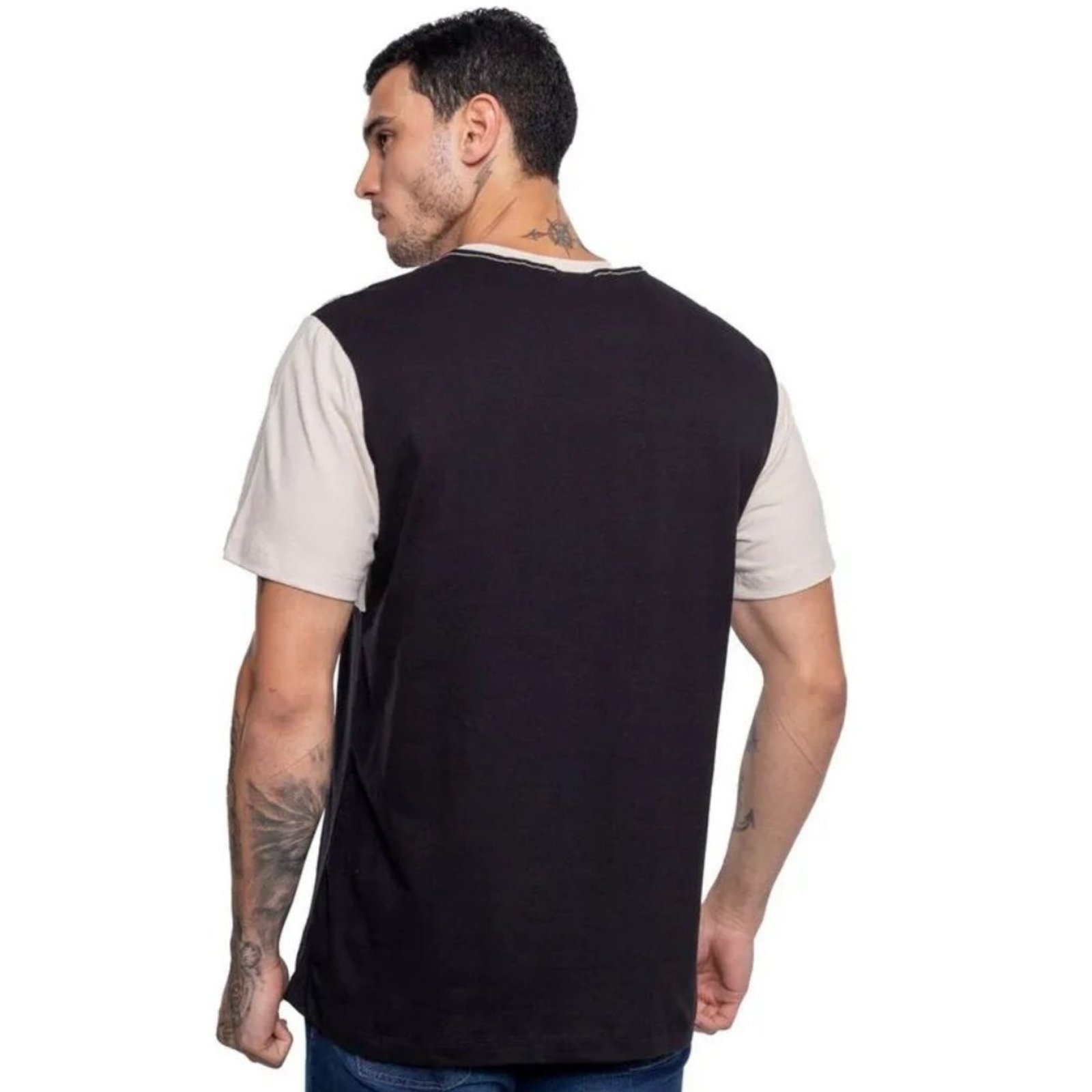 Vista 3 Camiseta Ecko Especial Mescla Duo Collor Original bege Ecko bege