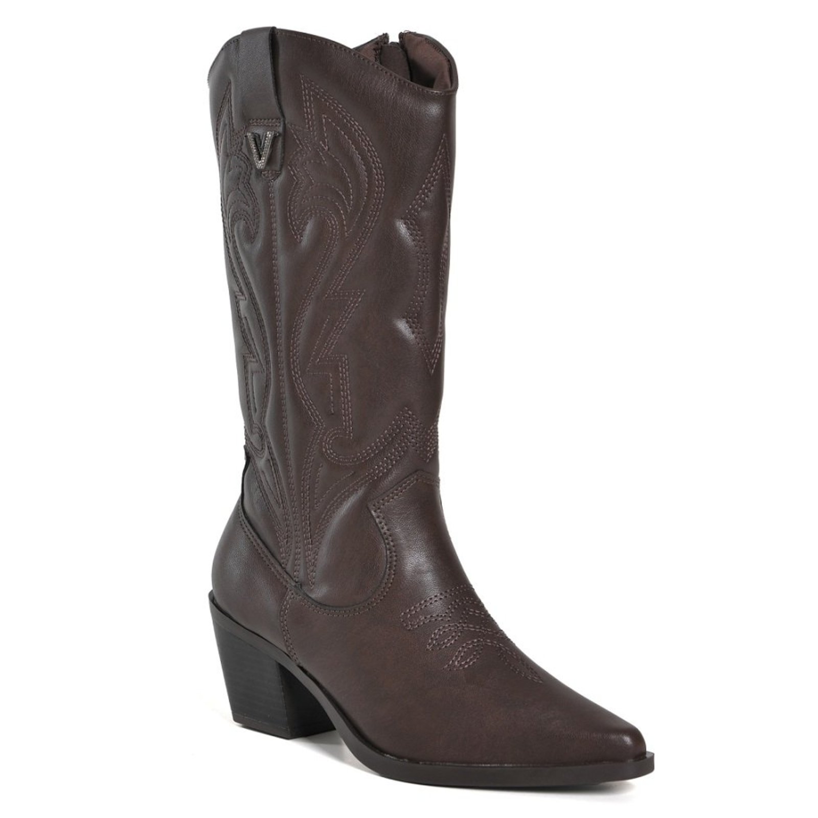 Bota Western Via Marte 257-009-01 Feminina - Cafe