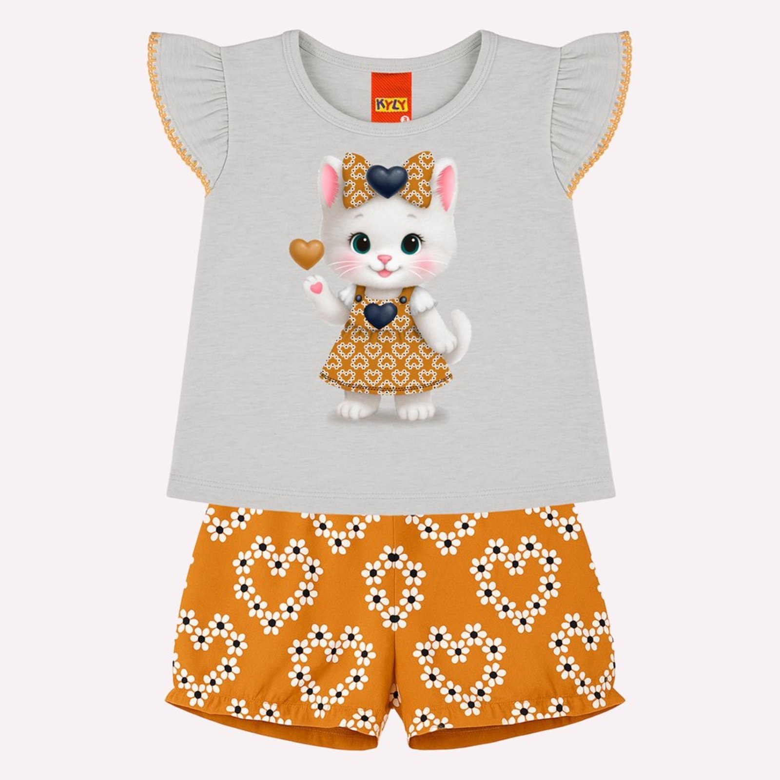 Infantil - Conjunto Menina Gatinha Kyly