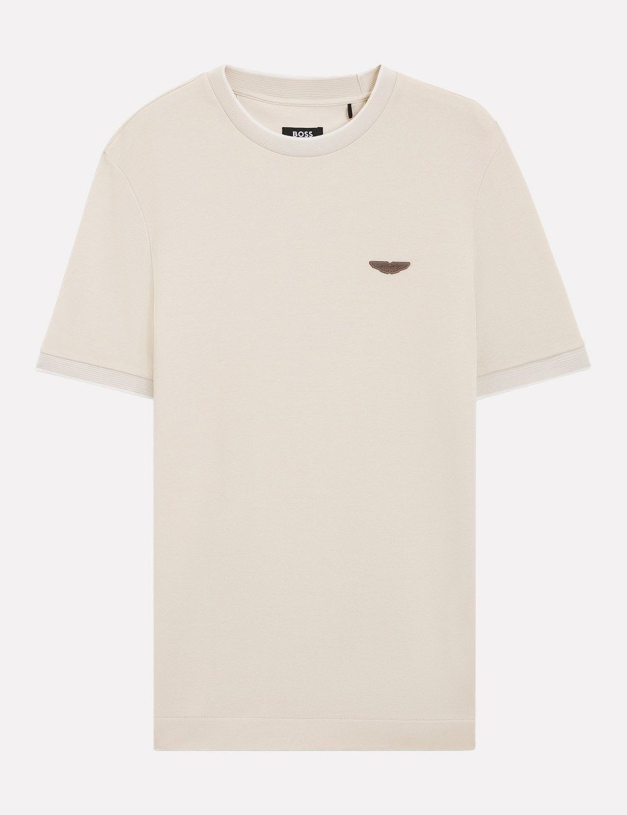 Camiseta Hugo Boss x Aston Martin Masculina Regular Fit C-Thompson 242_AM Creme