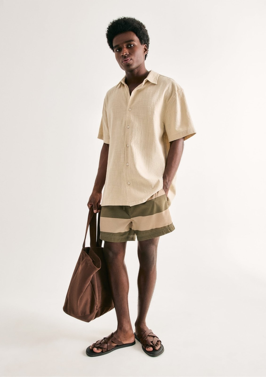 Shorts De Banho Masculino Listrado Hering