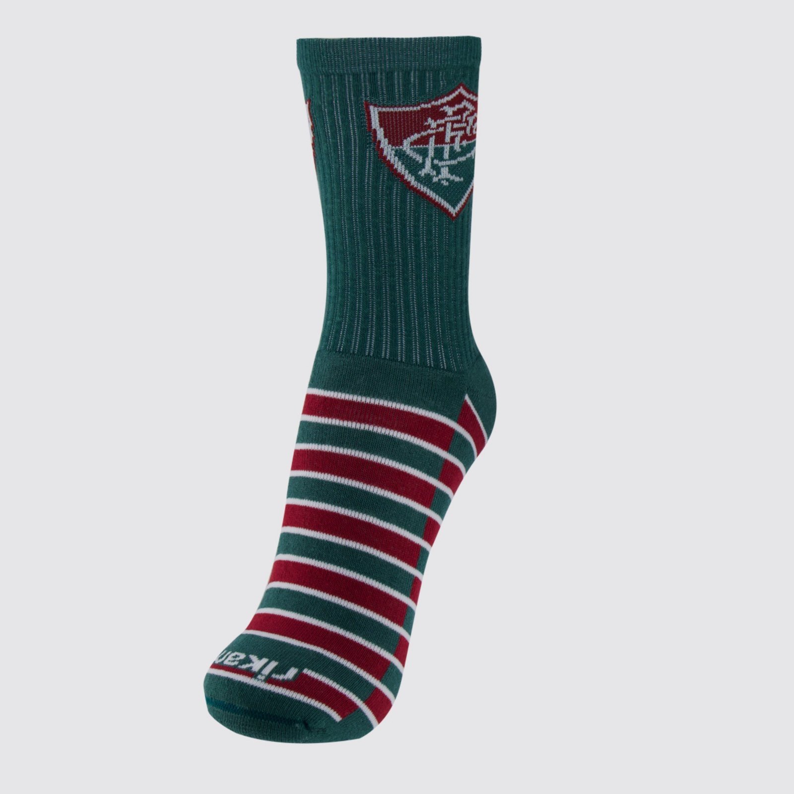 Meia Fluminense Esportiva Verde Listrada