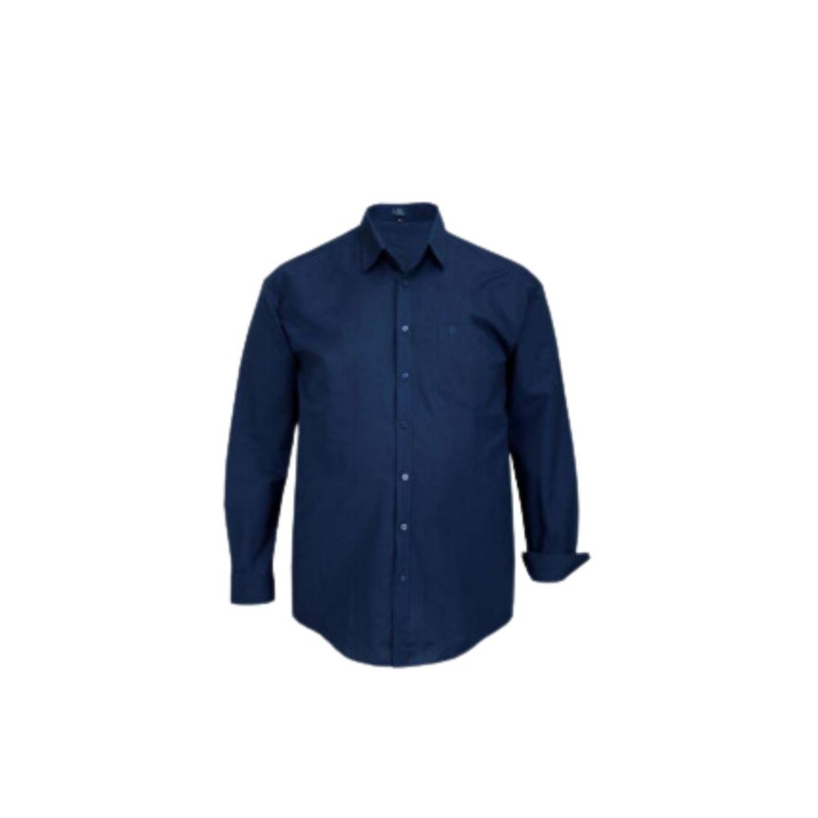 Camisa Manga Longa Amil Clássica Poliéster Plus Size Marinho 3033