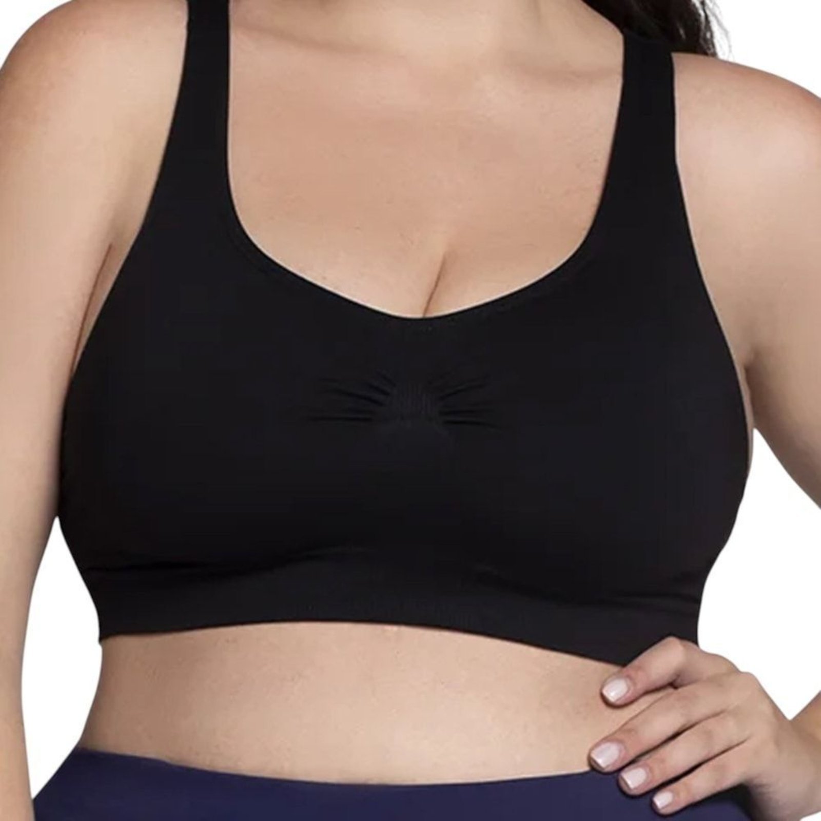 Vista 3 Top Selene Nadador Sem Costura Plus Size Feminino preto SELENE preto