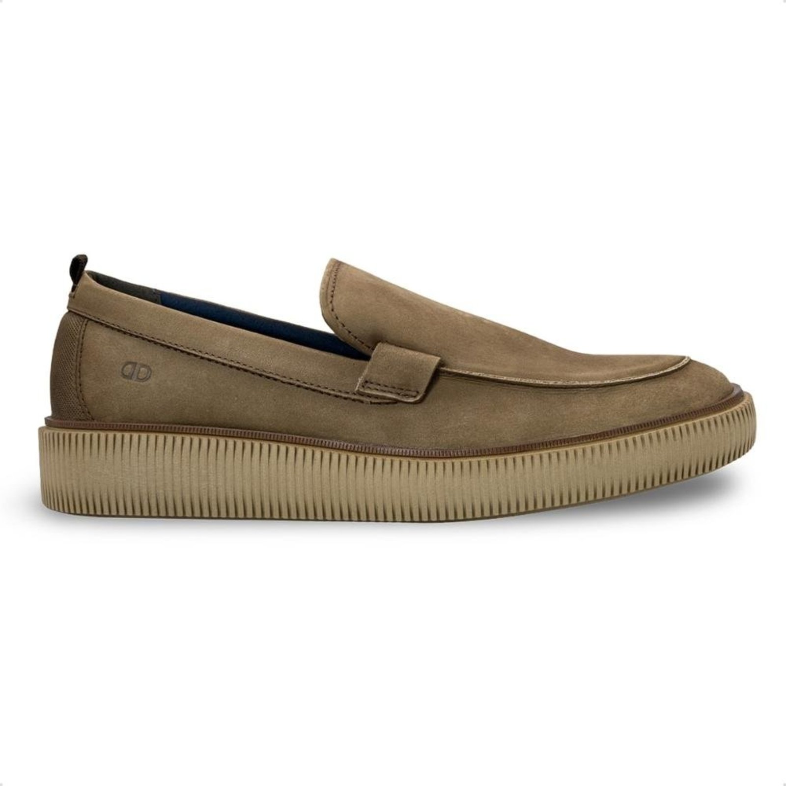 Sapato Social de Couro Democrata Masculino Slip-on Metropolitan Marino 604402 Marrom