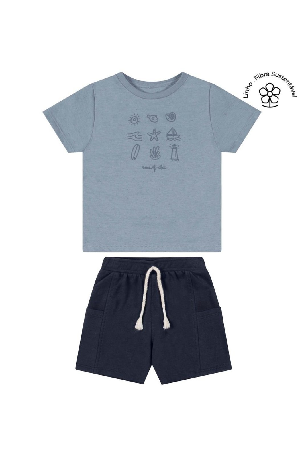 Infantil - Conjunto Menino Seasurf Colorittá Azul
