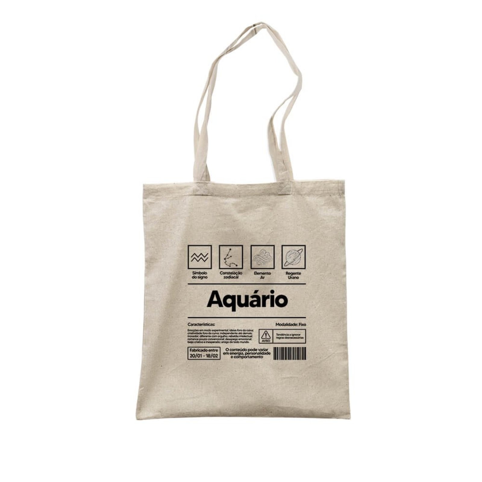 Ecobag Aquário - Bege - Casual - Studio Geek