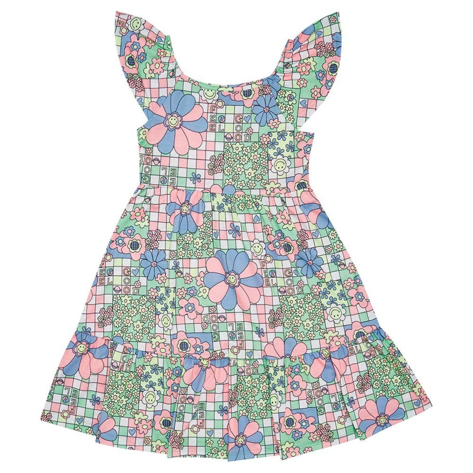 Infantil - Vestido Menina - Sublimado Hortência - 48414-1242 Azul