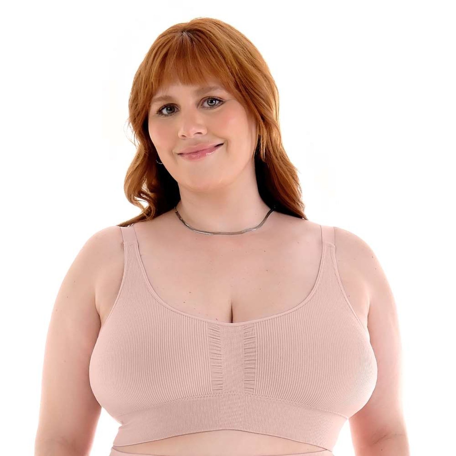 Sutiã Comfort Plus Anatômico Alças Reguláveis com Bojo Removível sem Costura Blush Zee Rucci