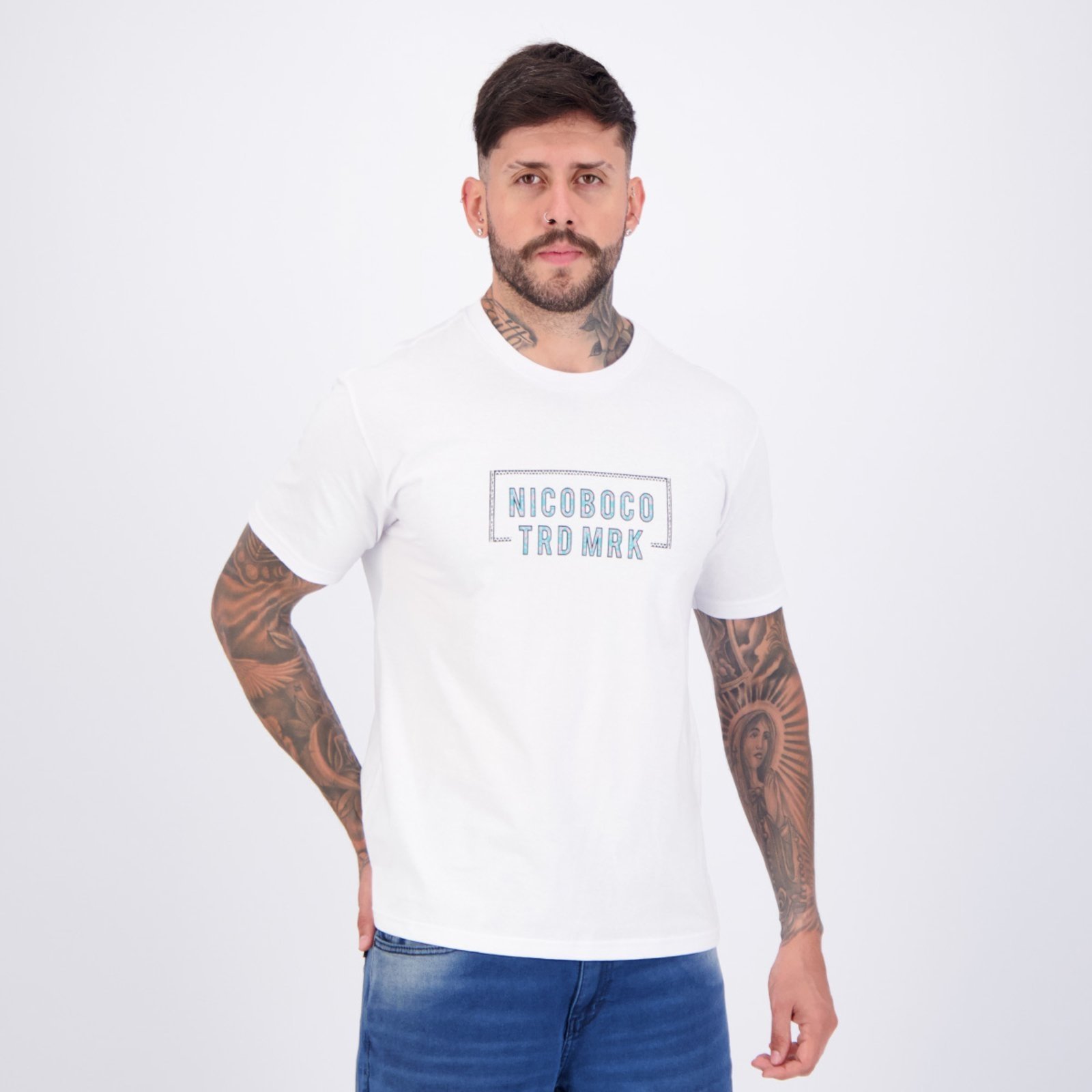 Vista 3 Camiseta Nicoboco Souvenir Branca branco Nicoboco branco